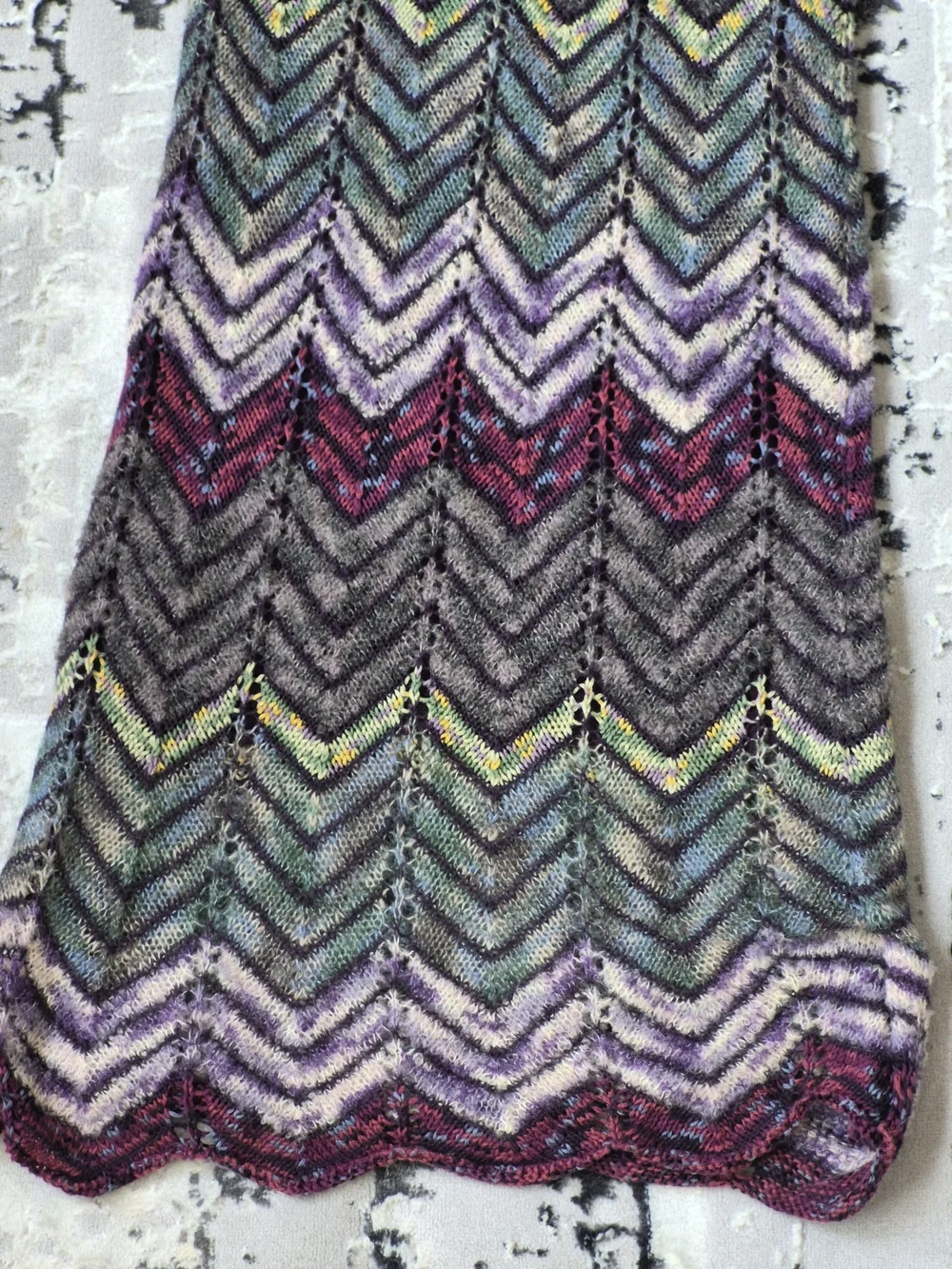 Free People Dress Womens XS Crochet Knit Chevron Bell Sleeve Scoop Back